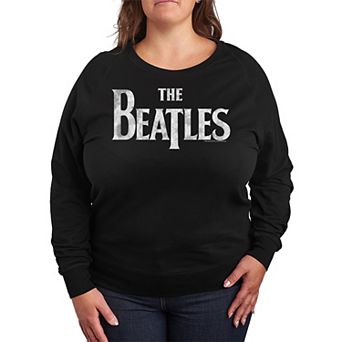 Plus Size The Beatles Logo French Terry Long Sleeve Tee