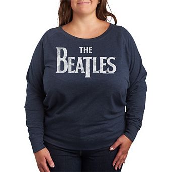Plus Size The Beatles Logo French Terry Long Sleeve Tee