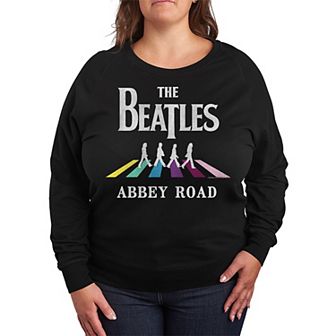 Plus Size The Beatles Abbey Road French Terry Long Sleeve Tee