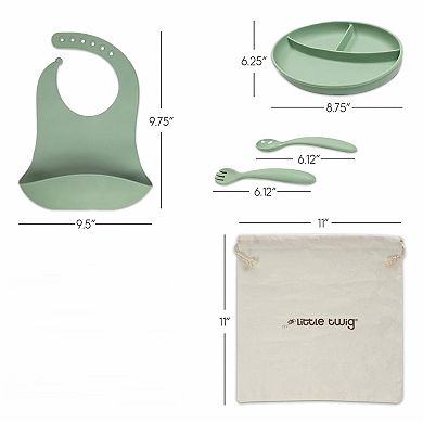 Little Twig Silicone 5-pc. Feeding Set