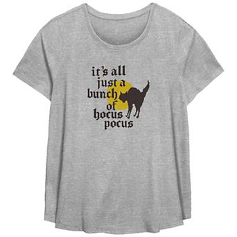 Disney's Hocus Pocus Thackery Binx It's All Just A Bunch Of Hocus Pocus Plus Size Flowy Graphic Tee