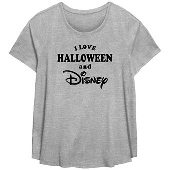 Disney's I Love Halloween And Disney Plus Size Flowy Graphic Tee