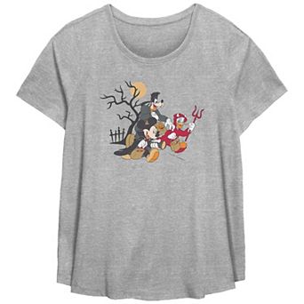 Disney's Mickey Mouse And Friends Trick Or Treaters Plus Size Flowy Graphic Tee