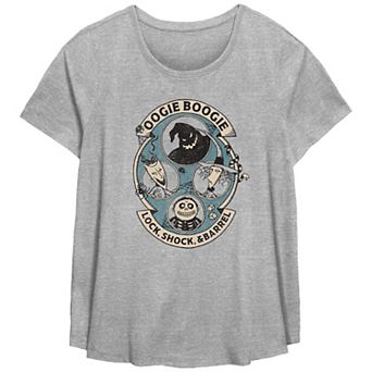 Disney's The Nightmare Before Christmas Oogie Boogie Lock, Shock, & Barrel Plus Size Flowy Graphic Tee