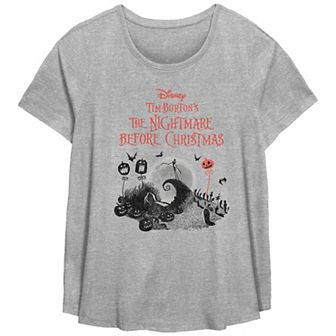 Disney's The Nightmare Before Christmas Halloween Title Logo Plus Size Flowy Graphic Tee