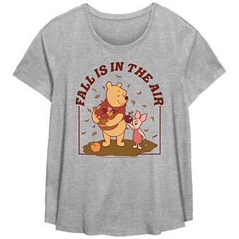 Disney's Winnie The Pooh Fall Is In The Air Plus Size Flowy Graphic Tee