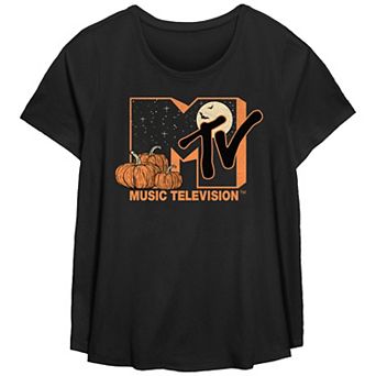 Plus Size MTV Pumpkin Patch Logo Flowy Graphic Tee