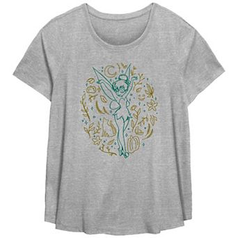 Disney's Tinker Bell Fall Icons Plus Size Flowy Graphic Tee