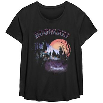 Plus Size Harry Potter Spooky Hogwarts Flowy Graphic Tee