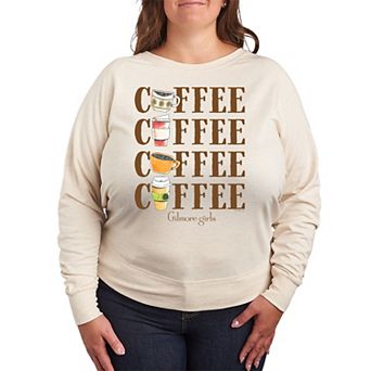 Plus Size Gilmore Girls Coffee French Terry Long Sleeve Tee