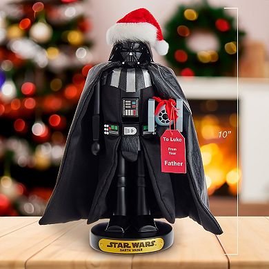 Kurt Adler 10 in. Star Wars Darth Vader with Tie Fighter Nutcracker Table Decor