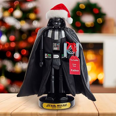 Kurt Adler 10 in. Star Wars Darth Vader with Tie Fighter Nutcracker Table Decor