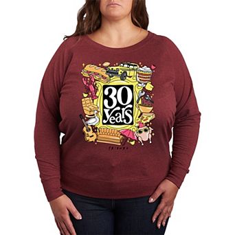 Plus Size Friends 30 Years French Terry Long Sleeve Tee