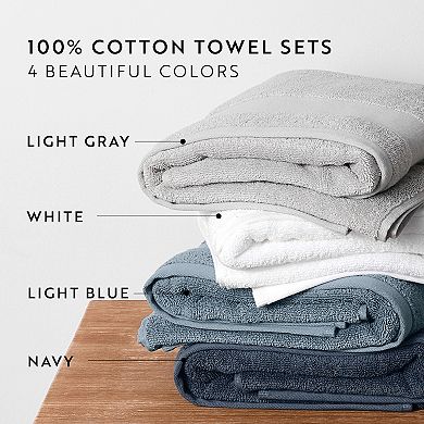 Home Collection 4-Pack 100% Cotton Bath Towels