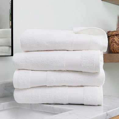 Home Collection 4-Pack 100% Cotton Bath Towels