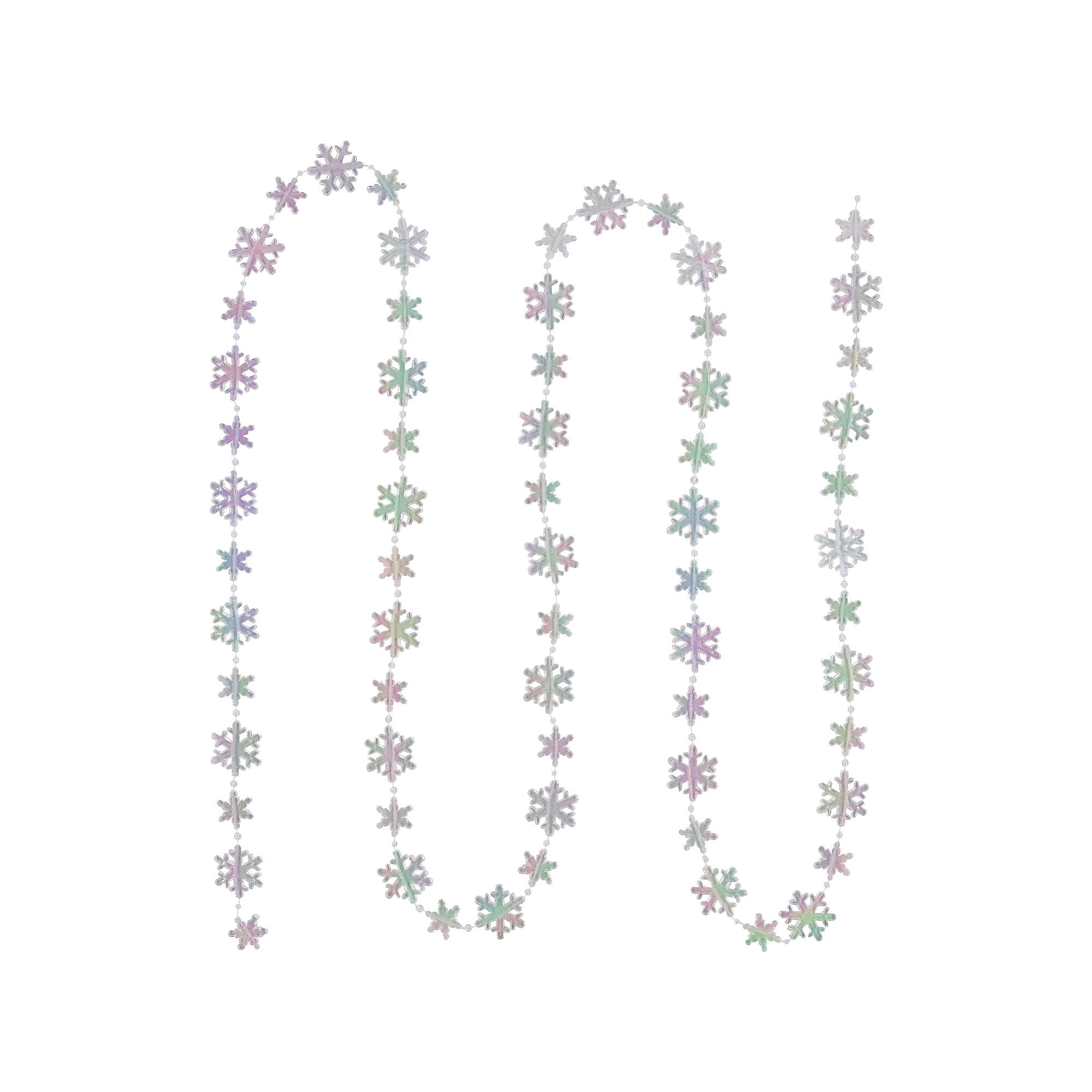 Northlight 8-ft. Clear Iridescent Snowflake Beaded Christmas Garland