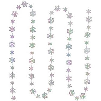 Northlight 8-ft. Clear Iridescent Snowflake Beaded Christmas Garland