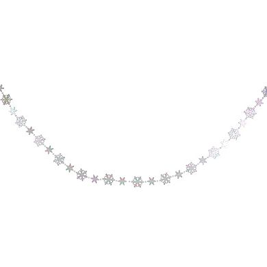 Northlight 8-ft. Clear Iridescent Snowflake Beaded Christmas Garland