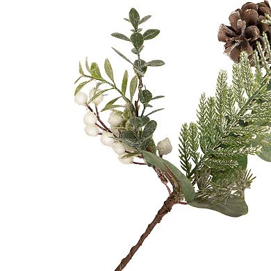 Northlight White Berry Eucalyptus & Pinecone Christmas Garland