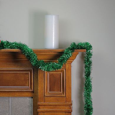 Northlight 12-ft. Traditional Green Christmas Tinsel Garland