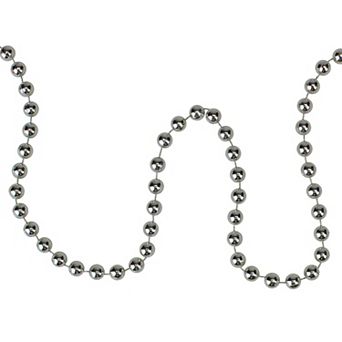 Northlight Shiny Silver Beaded Christmas Garland