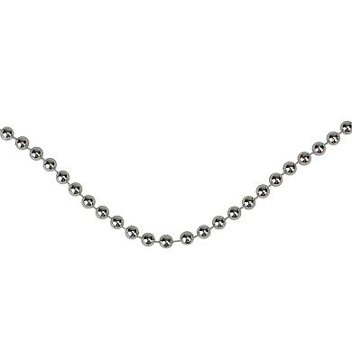 Northlight Shiny Silver Beaded Christmas Garland