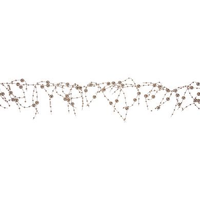 Northlight Metallic Rose Gold Beaded Christmas Garland