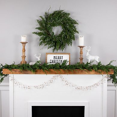 Northlight Metallic Rose Gold Beaded Christmas Garland