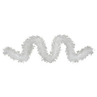 Northlight Clear & White Snowblush Artificial Tinsel Christmas Garland