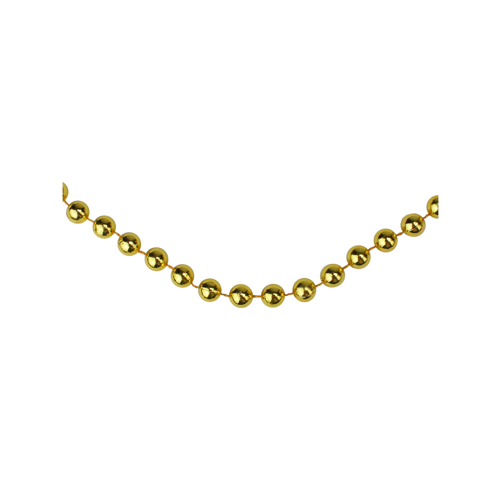 Northlight Shiny Gold Round Beaded Christmas Garland