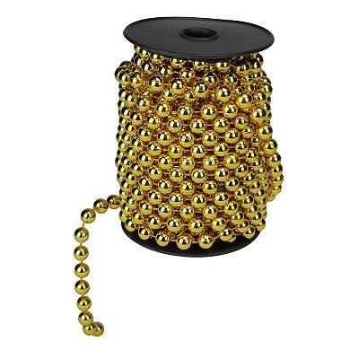 Northlight Shiny Gold Round Beaded Christmas Garland