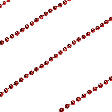 Northlight Shiny Faceted Red Beaded Christmas Garland