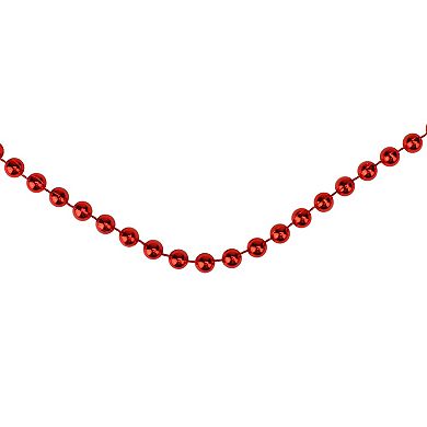Northlight Shiny Faceted Red Beaded Christmas Garland