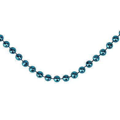 Northlight Shiny Blue Metallic Faceted Beaded Christmas Garland