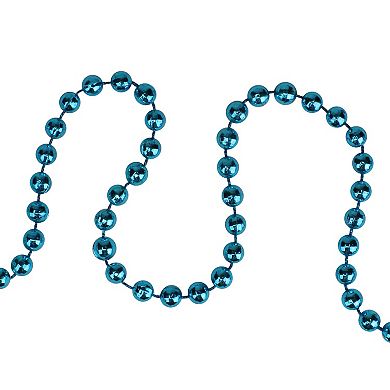 Northlight Shiny Blue Metallic Faceted Beaded Christmas Garland