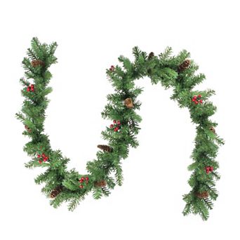 Northlight Real Touch™️ Noble Fir & Berries Artificial Christmas Garland