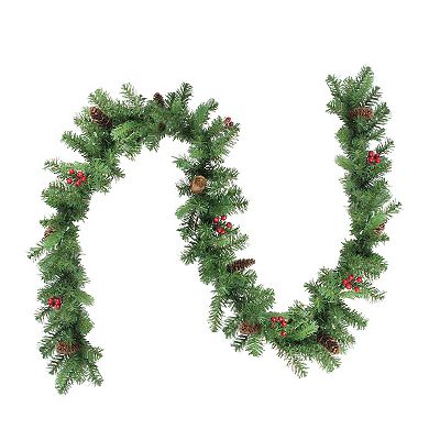 Northlight Real Touch Noble Fir & Berries Artificial Christmas Garland