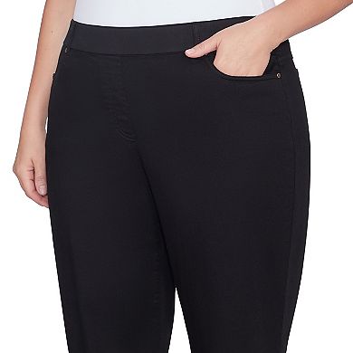 Plus Size Alfred Dunner Super Stretch Medium Length Pants
