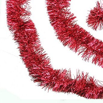 Northlight Shiny Red Christmas Foil Tinsel Garland