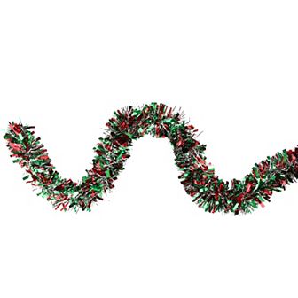 Northlight Green & Red Tinsel Artificial Christmas Garland