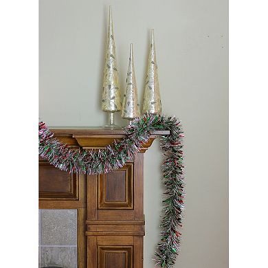 Northlight Green & Red Tinsel Artificial Christmas Garland