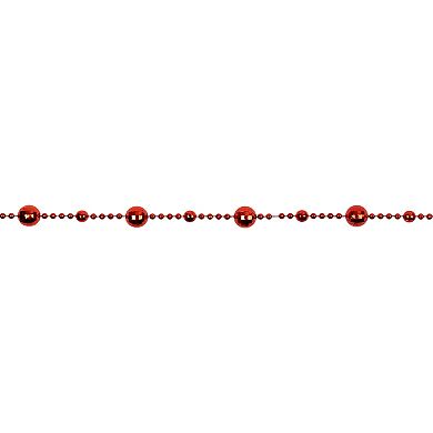 Northlight Red Shiny Crimson Mirrored Disco Ball Beaded Christmas Garland