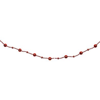 Northlight Red Shiny Crimson Mirrored Disco Ball Beaded Christmas Garland