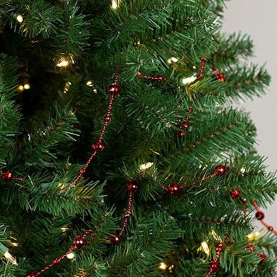 Northlight Red Shiny Crimson Mirrored Disco Ball Beaded Christmas Garland