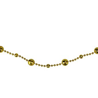 Northlight Shiny Gold Mirrored Disco Ball Beaded Artificial Christmas Garland