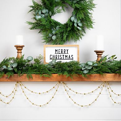 Northlight Shiny Gold Mirrored Disco Ball Beaded Artificial Christmas Garland