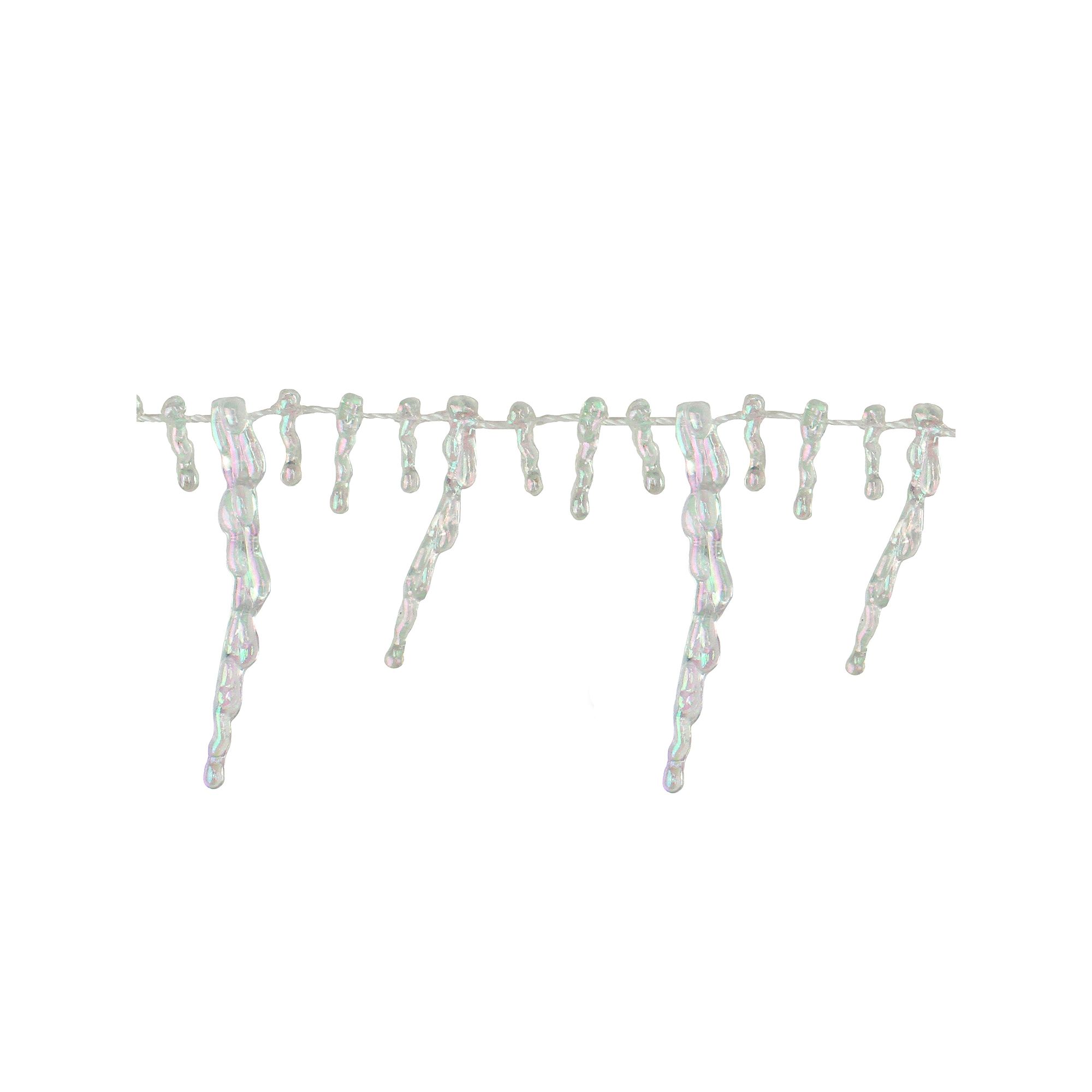 Northlight Clear Iridescent Icicle Beaded Artificial Christmas Garland
