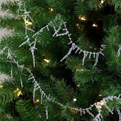 Northlight Clear Iridescent Icicle Beaded Artificial Christmas Garland