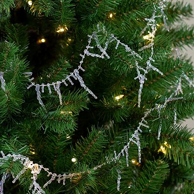 Northlight Clear Iridescent Icicle Beaded Artificial Christmas Garland