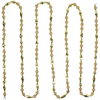 Northlight Shiny & Matte Gold Beaded Christmas Garland